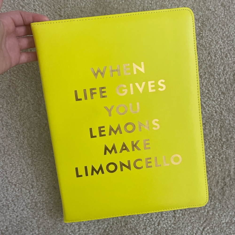 Kate Spade padfolio yellow leather